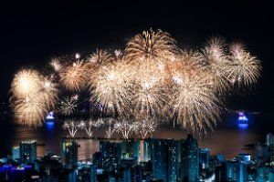 부산불꽃축제 풍경 사진