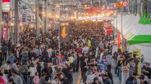 구미라면 축제 풍경 사진